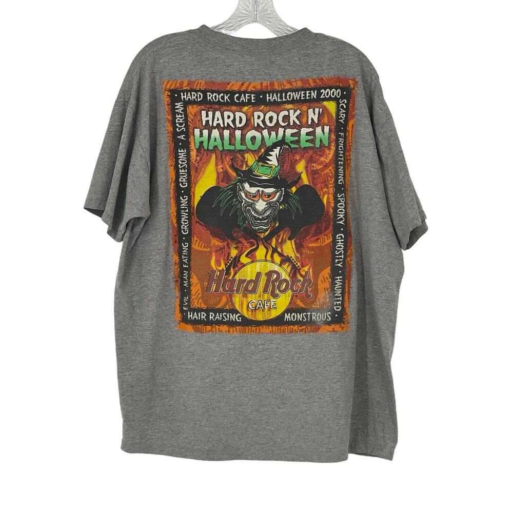Hard Rock Cafe N Halloween 2000 Gray Memphis Witch Tshirt Sz XLG Spooky Classic